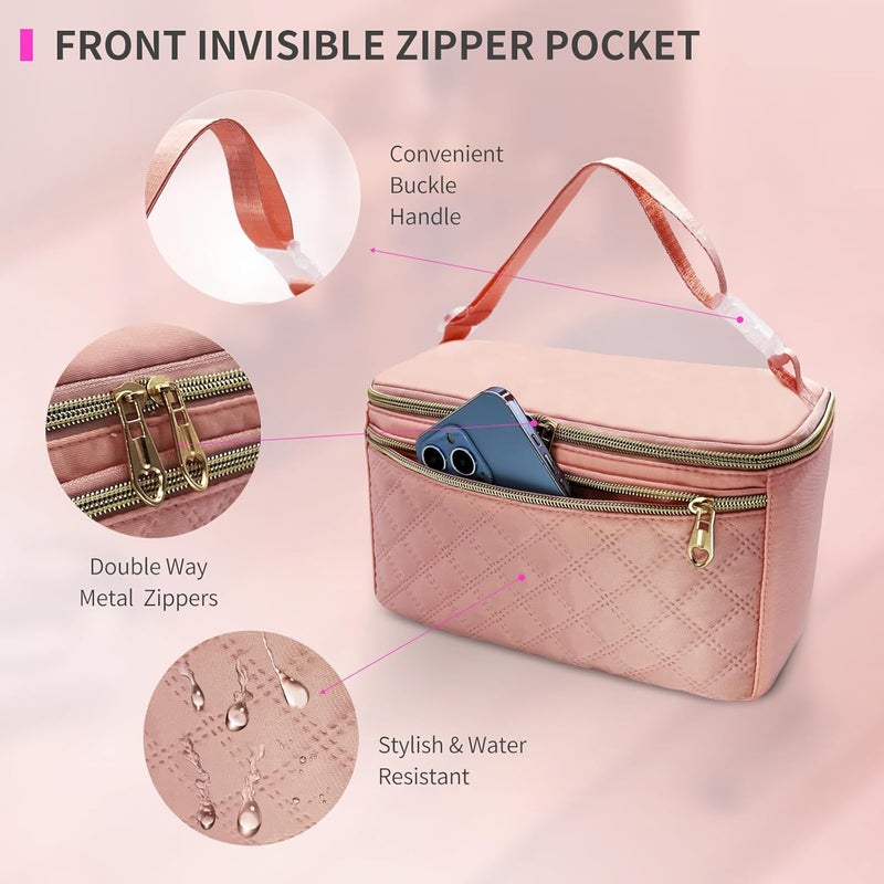MELINON Wearable Breast Pump Bag for Elvie and Medela Pumps - Compact, Travel-Friendly Pump carrying case with Waterproof Mat - Ideal for Working Moms (Pink) - Image 3